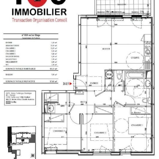  Annonces EAUBONNE : Apartment | ARGENTEUIL (95100) | 79 m2 | 258 530 € 